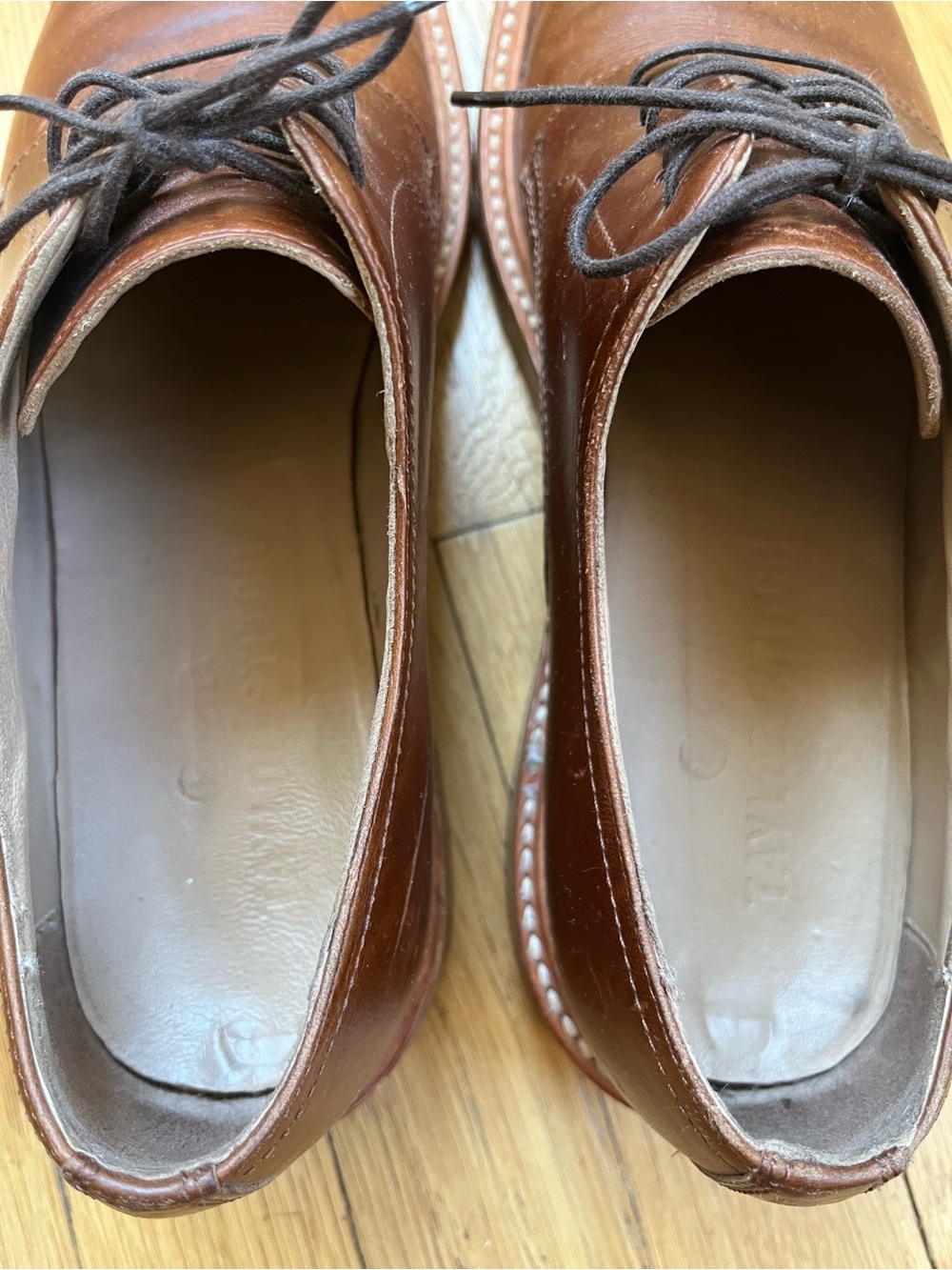 Taylor Stitch Chestnut Brown Leather Derby Shoes - Picture 6 of 8
